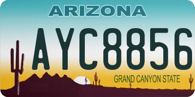 AZ license plate AYC8856
