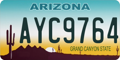 AZ license plate AYC9764