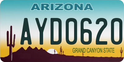 AZ license plate AYD0620