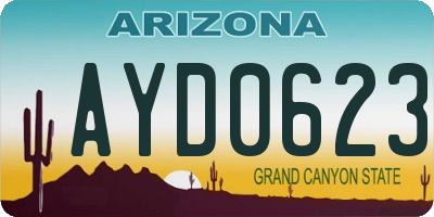 AZ license plate AYD0623
