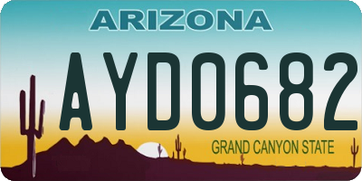 AZ license plate AYD0682