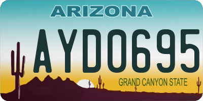 AZ license plate AYD0695