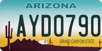 AZ license plate AYD0790
