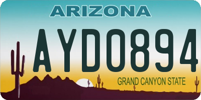 AZ license plate AYD0894