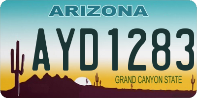 AZ license plate AYD1283