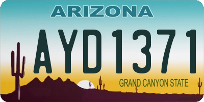AZ license plate AYD1371