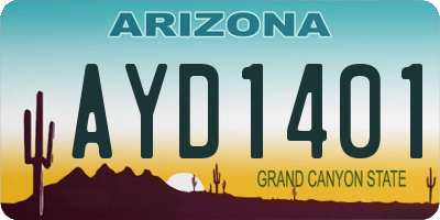 AZ license plate AYD1401