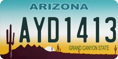 AZ license plate AYD1413
