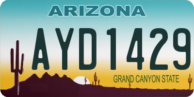 AZ license plate AYD1429