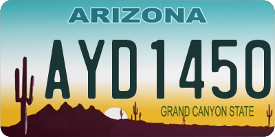 AZ license plate AYD1450
