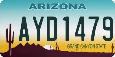 AZ license plate AYD1479