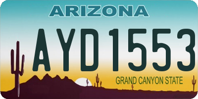 AZ license plate AYD1553