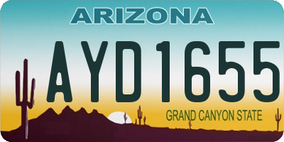 AZ license plate AYD1655