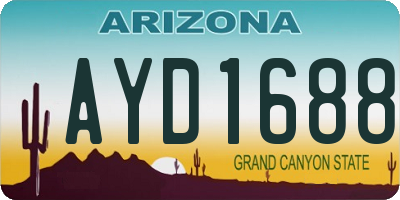 AZ license plate AYD1688