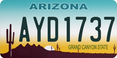 AZ license plate AYD1737