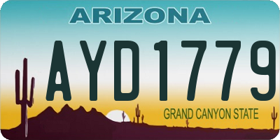 AZ license plate AYD1779