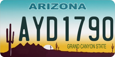 AZ license plate AYD1790