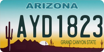 AZ license plate AYD1823