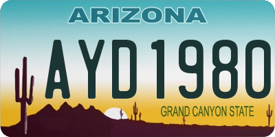 AZ license plate AYD1980