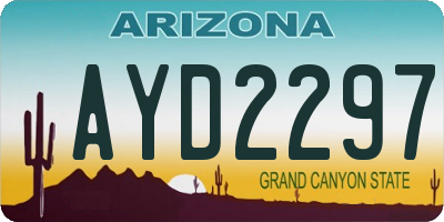 AZ license plate AYD2297