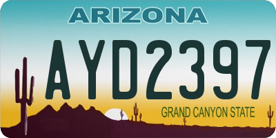 AZ license plate AYD2397