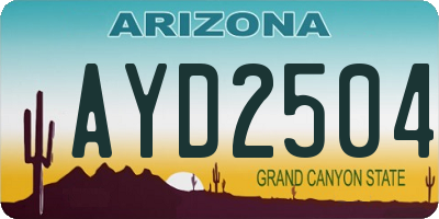 AZ license plate AYD2504