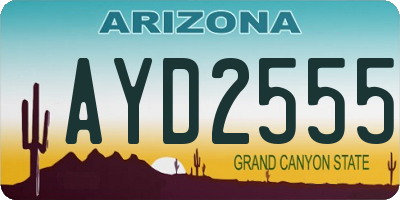 AZ license plate AYD2555