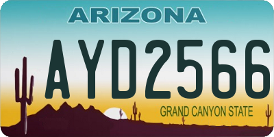 AZ license plate AYD2566