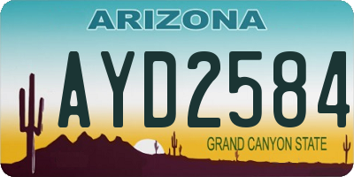 AZ license plate AYD2584