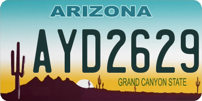AZ license plate AYD2629