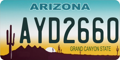 AZ license plate AYD2660
