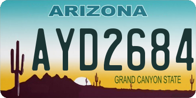 AZ license plate AYD2684