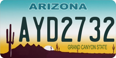 AZ license plate AYD2732