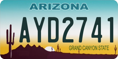 AZ license plate AYD2741