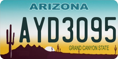 AZ license plate AYD3095