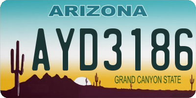 AZ license plate AYD3186