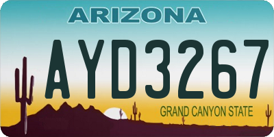 AZ license plate AYD3267
