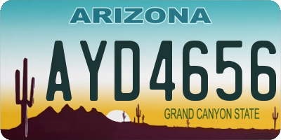 AZ license plate AYD4656