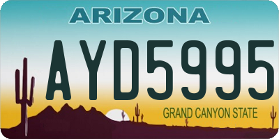 AZ license plate AYD5995