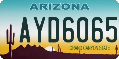 AZ license plate AYD6065