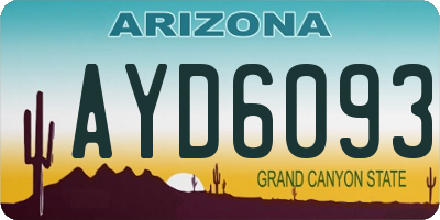 AZ license plate AYD6093