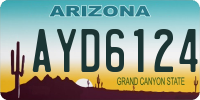 AZ license plate AYD6124