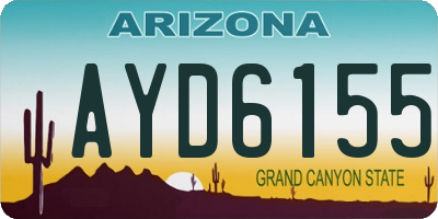 AZ license plate AYD6155