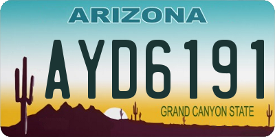 AZ license plate AYD6191