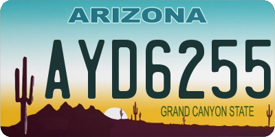 AZ license plate AYD6255