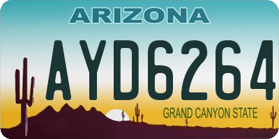 AZ license plate AYD6264