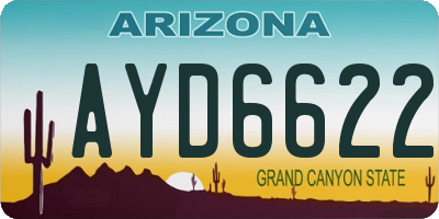 AZ license plate AYD6622