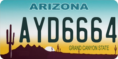 AZ license plate AYD6664