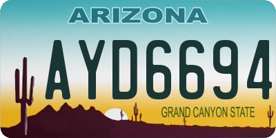 AZ license plate AYD6694