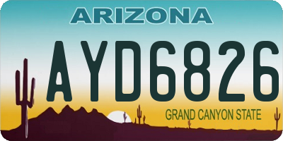 AZ license plate AYD6826